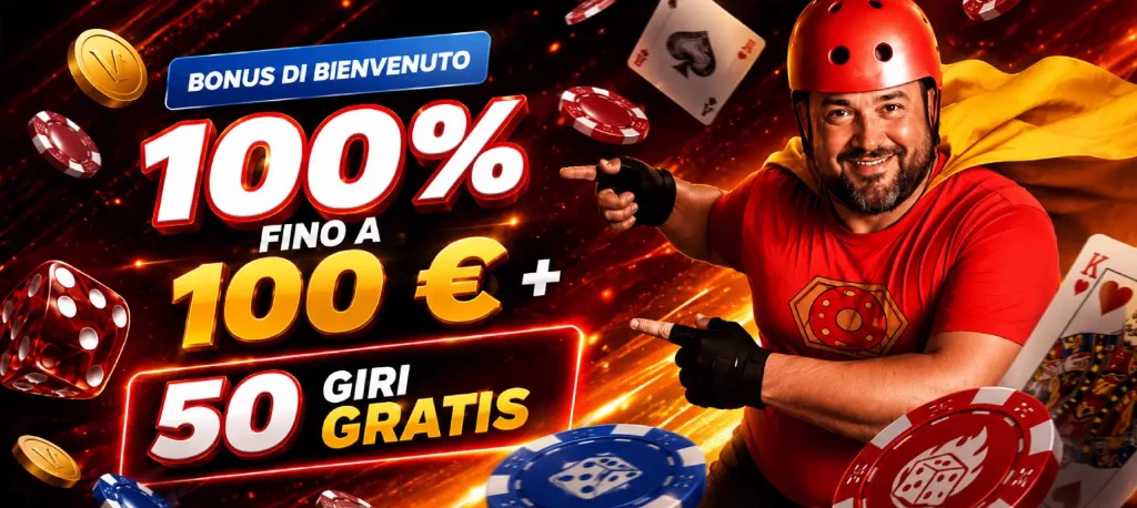 VegasHero Bonus: 100 % fino a 100 &euro; + 50 free spins